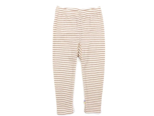 Joha rosa brun stribe leggings merinould/silke